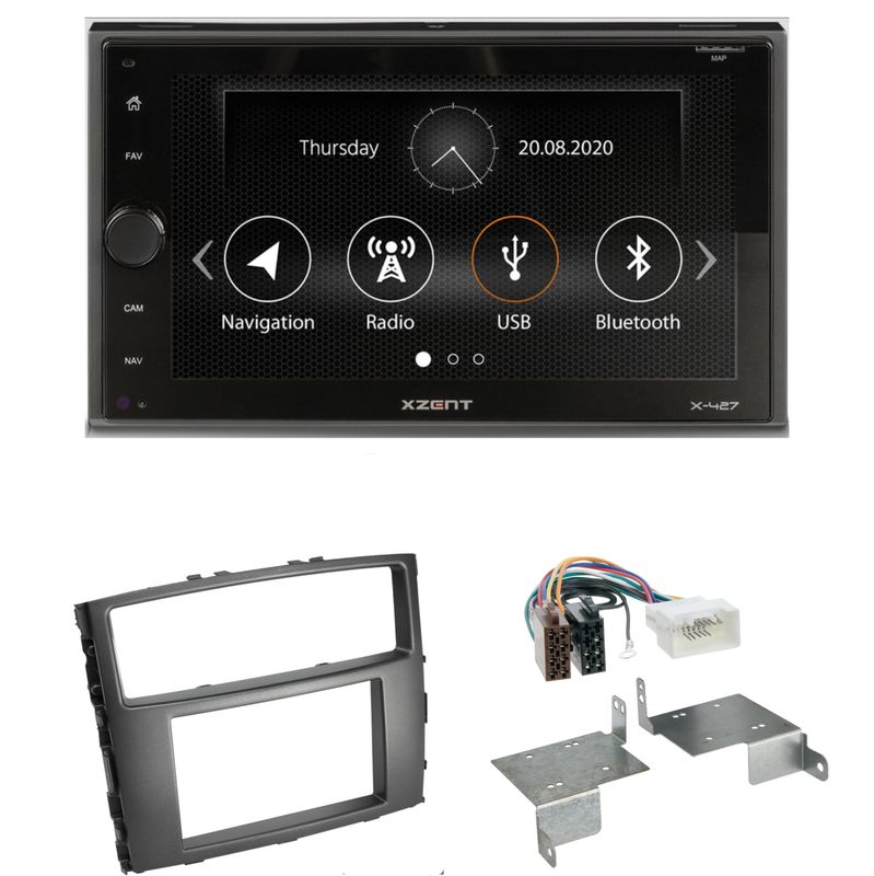 XZENT X-427 Bluetooth Moniceiver USB Einbauset für Mitsubishi Pajero bis 2014