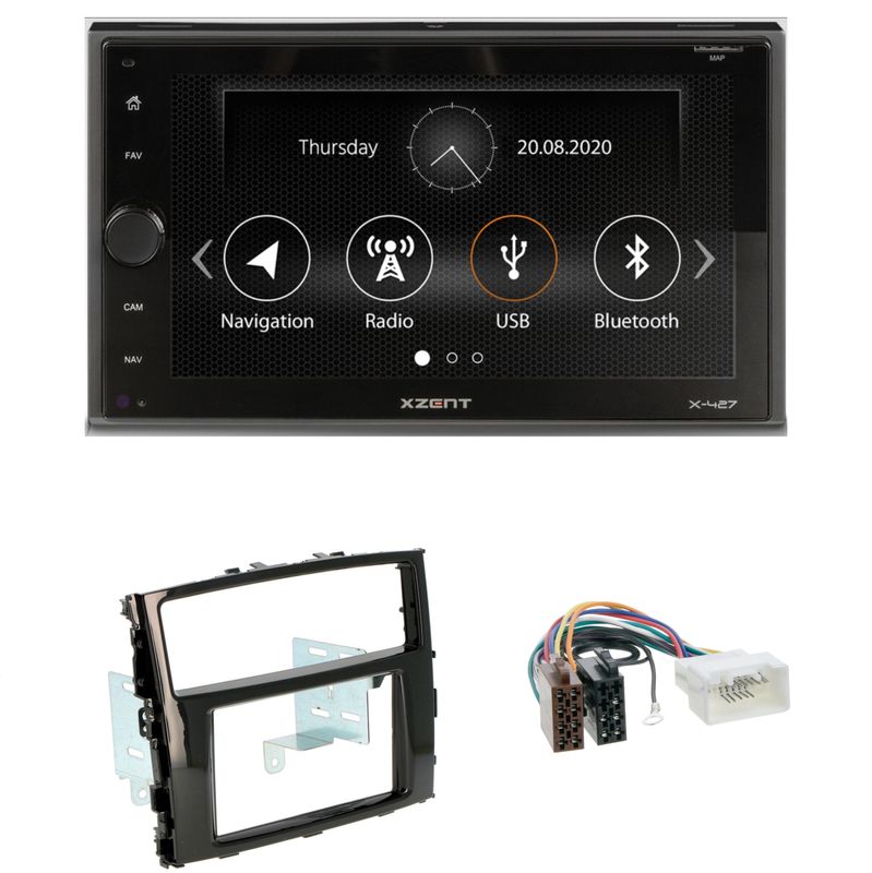 XZENT X-427 Bluetooth Moniceiver DAB+ Einbauset für Mitsubishi Pajero ab 2015