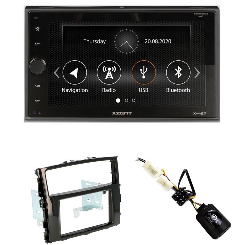 XZENT X-427 Bluetooth Moniceiver DAB+ Einbauset für Mitsubishi Pajero ab 2015