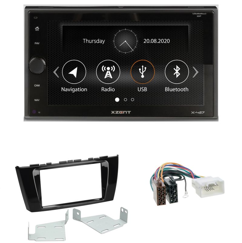 XZENT X-427 Bluetooth Moniceiver DAB+ USB Einbauset für Mitsubishi Space Star