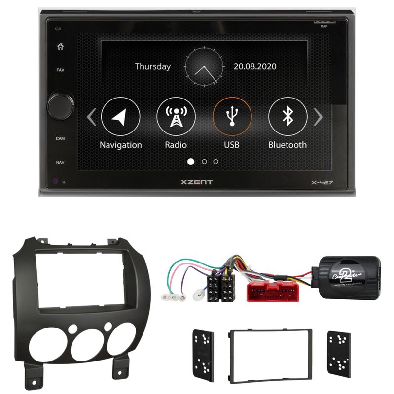 XZENT X-427 Bluetooth Moniceiver USB Autoradio Einbauset für Mazda 2 2008-2014 XZENT X-427 Bluetooth Moniceiver USB Autoradio Einbauset für Mazda 2 2008-2014