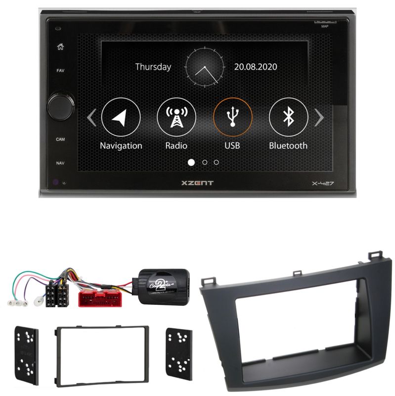 XZENT X-427 Bluetooth Moniceiver DAB+ Autoradio USB MP3 Einbauset für Mazda 3 BL XZENT X-427 Bluetooth Moniceiver DAB+ Autoradio USB MP3 Einbauset für Mazda 3 BL