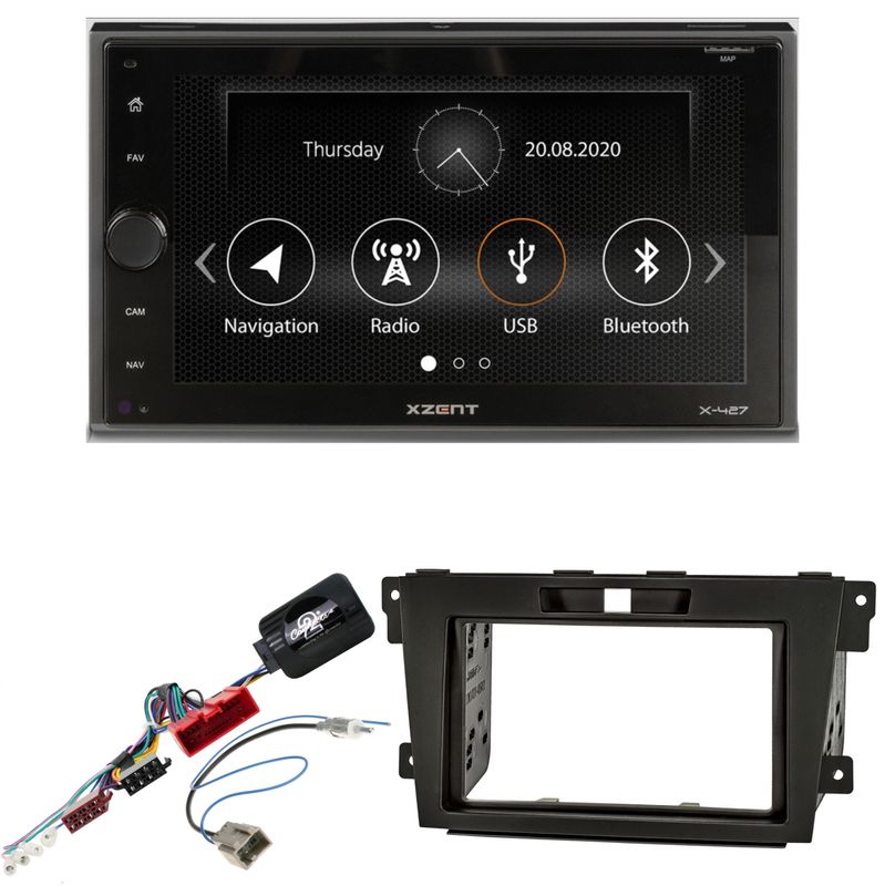 XZENT X-427 Bluetooth Moniceiver DAB+ Autoradio USB MP3 Einbauset für Mazda CX-7 XZENT X-427 Bluetooth Moniceiver DAB+ Autoradio USB MP3 Einbauset für Mazda CX-7