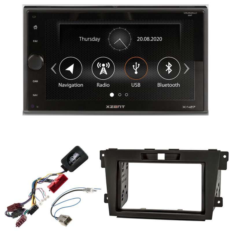 XZENT X-427 Bluetooth Moniceiver DAB+ Autoradio USB MP3 Einbauset für Mazda CX-7 XZENT X-427 Bluetooth Moniceiver DAB+ Autoradio USB MP3 Einbauset für Mazda CX-7