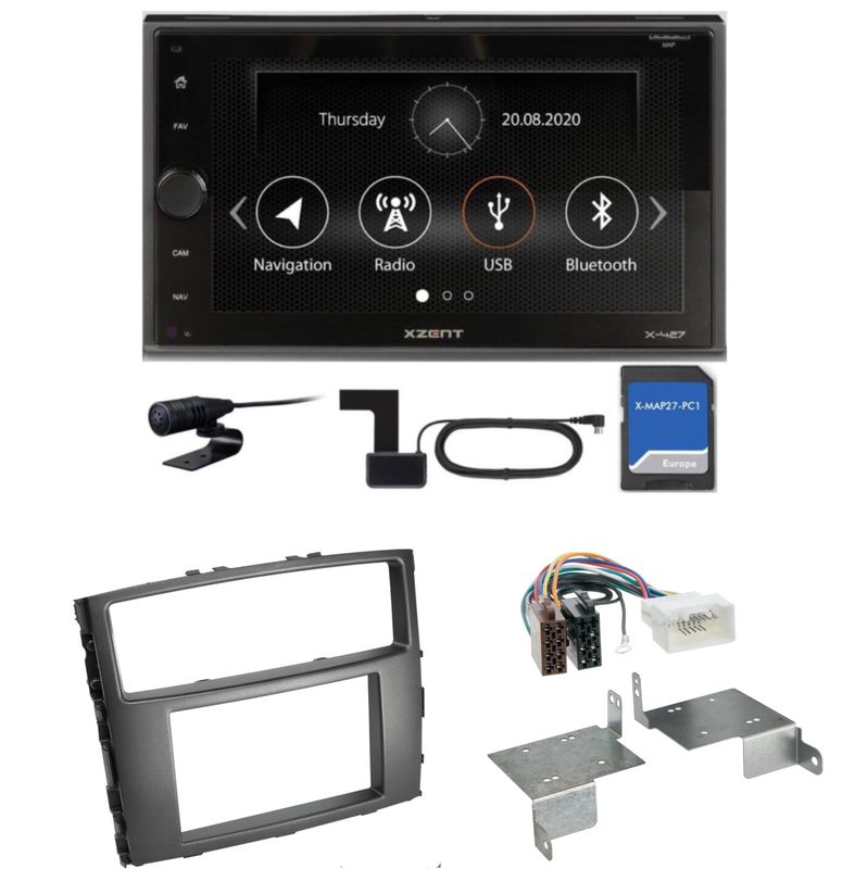XZENT X-427 Bluetooth Naviceiver USB Einbauset für Mitsubishi Pajero bis 2014