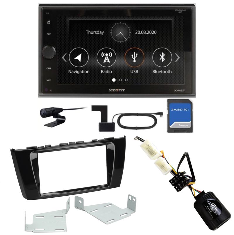 XZENT X-427 Bluetooth Naviceiver DAB+ USB Einbauset für Mitsubishi Space Star
