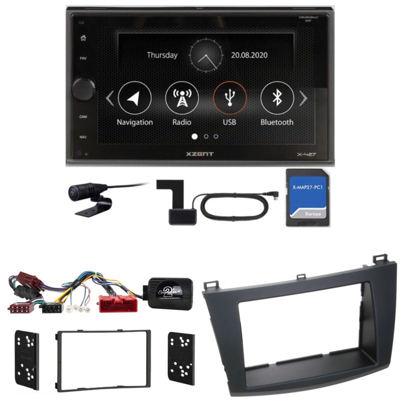 XZENT X-427 Bluetooth Naviceiver DAB+ Autoradio USB MP3 Einbauset für Mazda 3 BL XZENT X-427 Bluetooth Naviceiver DAB+ Autoradio USB MP3 Einbauset für Mazda 3 BL