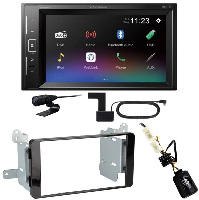 Pioneer DMH-A240DAB Bluetooth DAB+ USB MP3 Einbauset für Mitsubishi L200 ab 2016