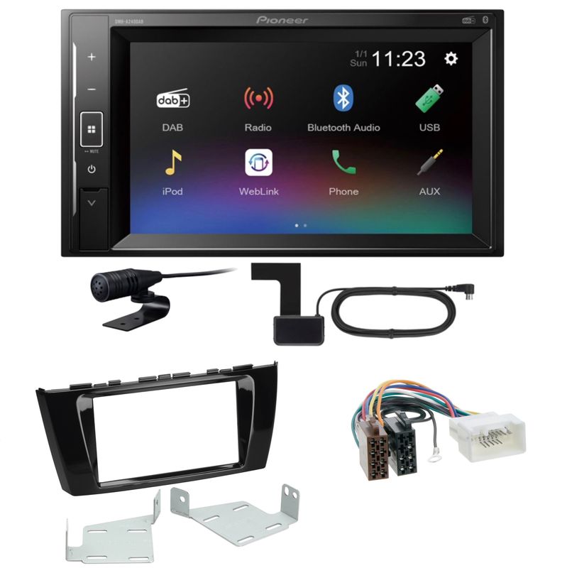 Pioneer DMH-A240DAB Bluetooth DAB+ USB MP3 Einbauset für Mitsubishi Space Star