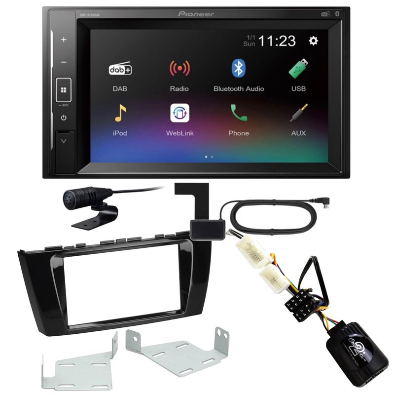 Pioneer DMH-A240DAB Bluetooth DAB+ USB MP3 Einbauset für Mitsubishi Space Star
