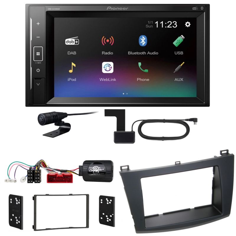 Pioneer DMH-A240DAB Bluetooth DAB+ Autoradio USB MP3 Einbauset für Mazda 3 BL Pioneer DMH-A240DAB Bluetooth DAB+ Autoradio USB MP3 Einbauset für Mazda 3 BL