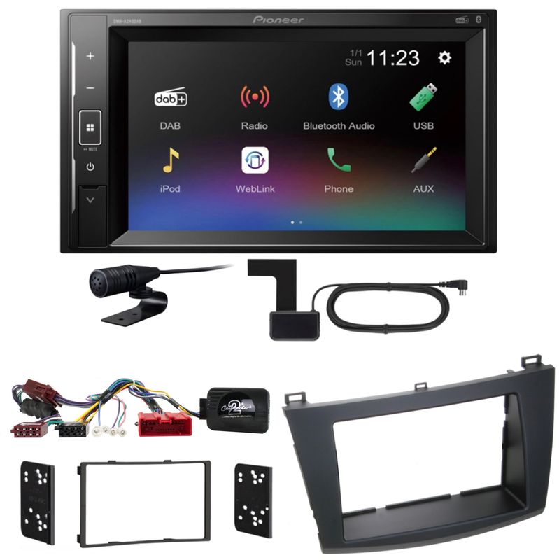 Pioneer DMH-A240DAB Bluetooth DAB+ Autoradio USB MP3 Einbauset für Mazda 3 BL Pioneer DMH-A240DAB Bluetooth DAB+ Autoradio USB MP3 Einbauset für Mazda 3 BL