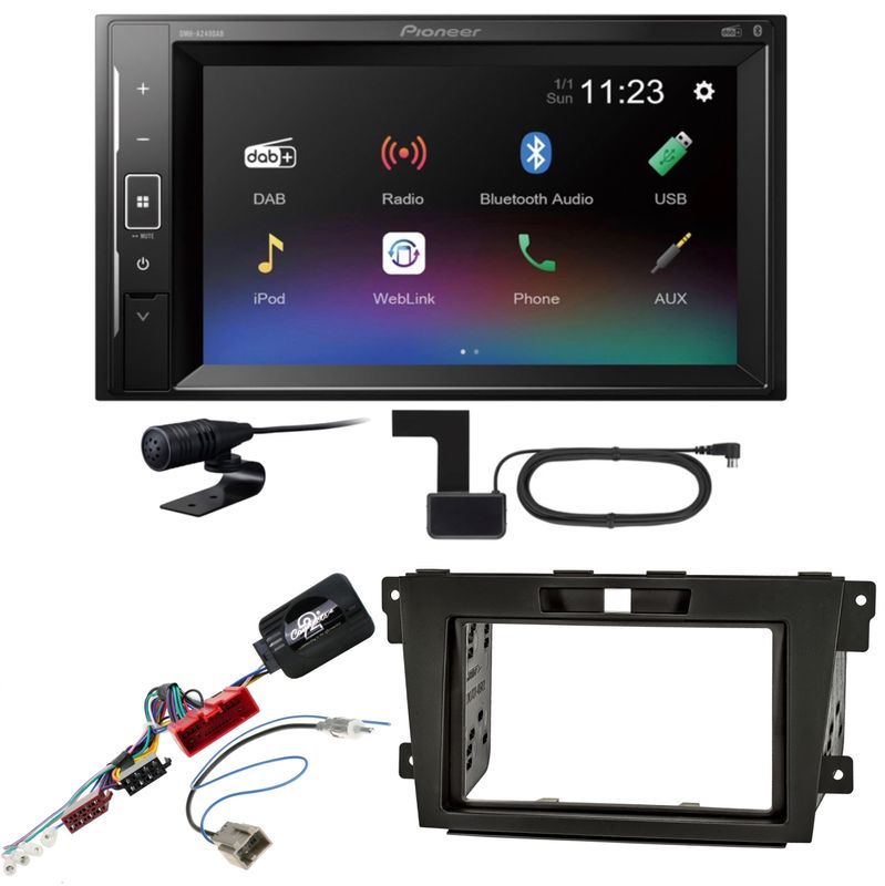 Pioneer DMH-A240DAB Bluetooth DAB+ Autoradio USB MP3 Einbauset für Mazda CX-7 Pioneer DMH-A240DAB Bluetooth DAB+ Autoradio USB MP3 Einbauset für Mazda CX-7