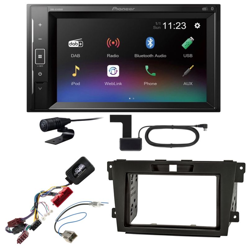 Pioneer DMH-A240DAB Bluetooth DAB+ Autoradio USB MP3 Einbauset für Mazda CX-7 Pioneer DMH-A240DAB Bluetooth DAB+ Autoradio USB MP3 Einbauset für Mazda CX-7