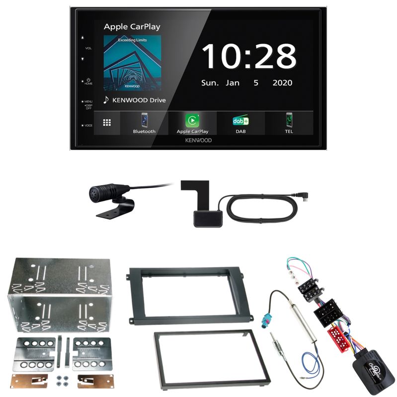 Kenwood DMX-5020DABS CarPlay Android Auto Einbauset für Porsche Cayenne bis 2006 Kenwood DMX-5020DABS CarPlay Android Auto Einbauset für Porsche Cayenne bis 2006