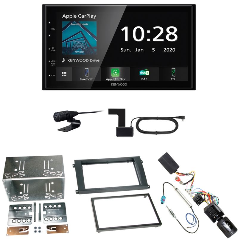 Kenwood DMX-5020DABS CarPlay Android Auto Einbauset für Porsche Cayenne ab 2007 Kenwood DMX-5020DABS CarPlay Android Auto Einbauset für Porsche Cayenne ab 2007