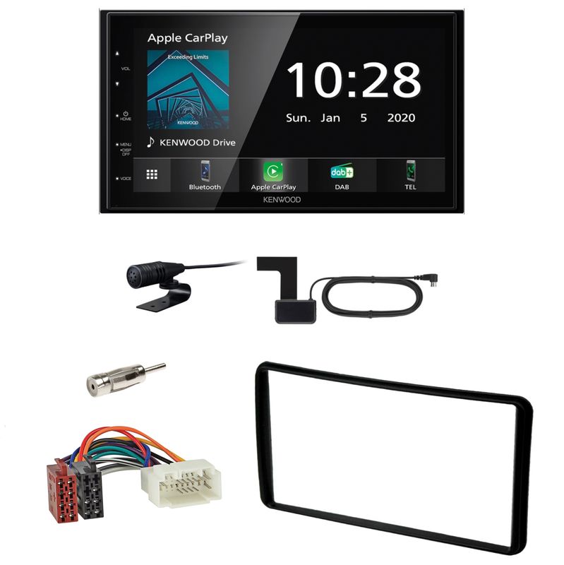 Kenwood DMX-5020DABS CarPlay Android Auto USB Einbauset für Suzuki Jimny FJ