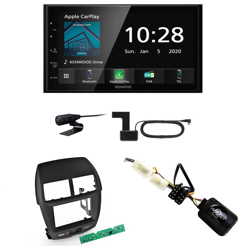 Kenwood DMX-5020DABS CarPlay Android Auto Einbauset für Mitsubishi ASX bis 2014 Kenwood DMX-5020DABS CarPlay Android Auto Einbauset für Mitsubishi ASX bis 2014