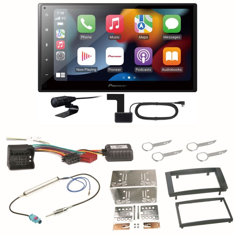 Pioneer SPH-DA360DAB Bluetooth Android Auto Einbauset für T5 2003-2015 Multivan