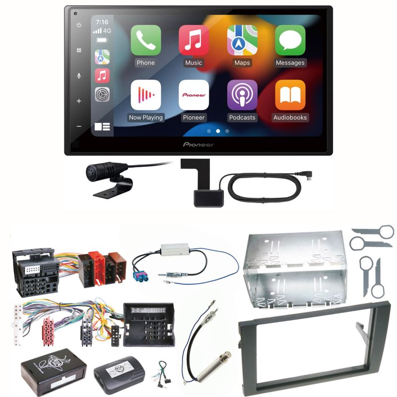 Pioneer SPH-DA360DAB CarPlay Android Auto Einbauset für Audi A4 B6 B7 Seat Exeo Pioneer SPH-DA360DAB CarPlay Android Auto Einbauset für Audi A4 B6 B7 Seat Exeo