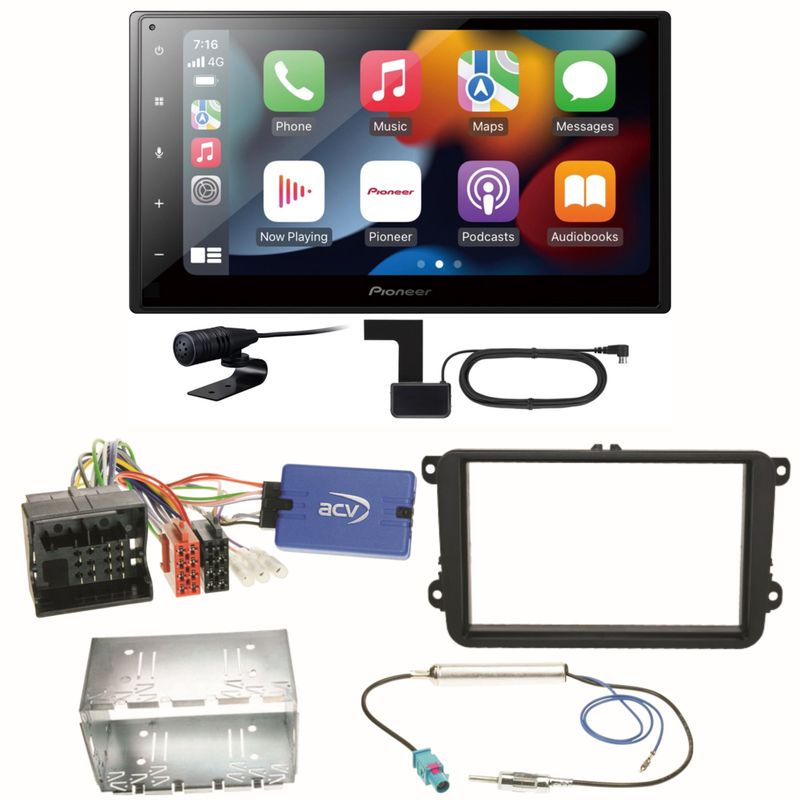 Pioneer SPH-DA360DAB Android Auto USB Einbauset für Seat Alhambra Altea XL Leon