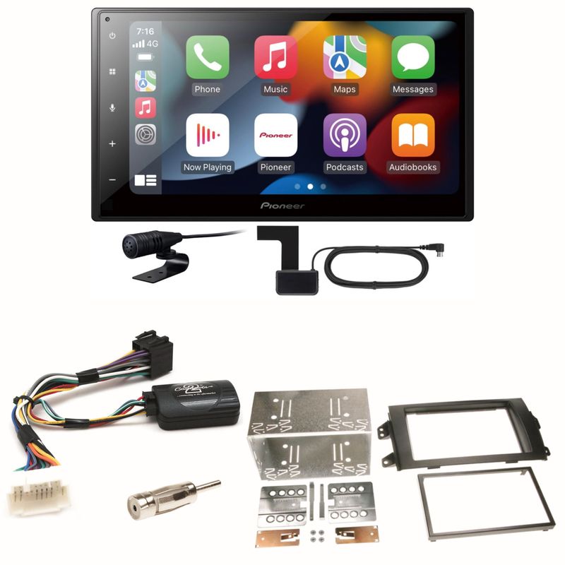 Pioneer SPH-DA360DAB Android Auto CarPlay Einbauset für Suzuki SX4 Fiat Sedici