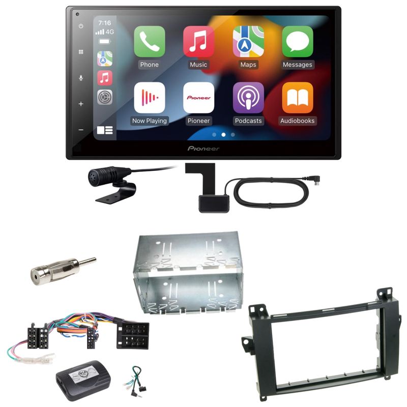 Pioneer SPH-DA360DAB Android Auto CarPlay Einbauset für Mercedes Vito Viano W639