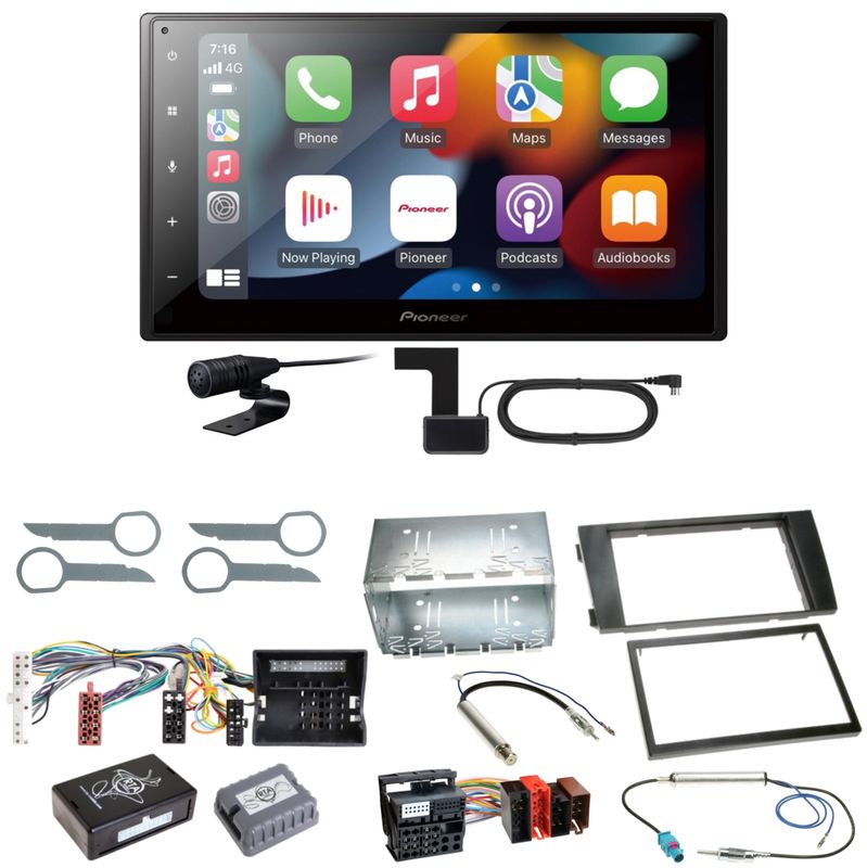 Pioneer SPH-DA360DAB Android Auto CarPlay DAB+ Einbauset für Audi A6 4B Facelift Pioneer SPH-DA360DAB Android Auto CarPlay DAB+ Einbauset für Audi A6 4B Facelift