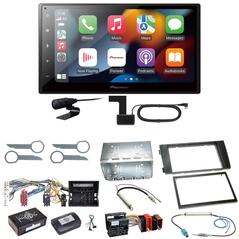 Pioneer SPH-DA360DAB Android Auto CarPlay DAB+ Einbauset für Audi A6 4B Facelift Pioneer SPH-DA360DAB Android Auto CarPlay DAB+ Einbauset für Audi A6 4B Facelift