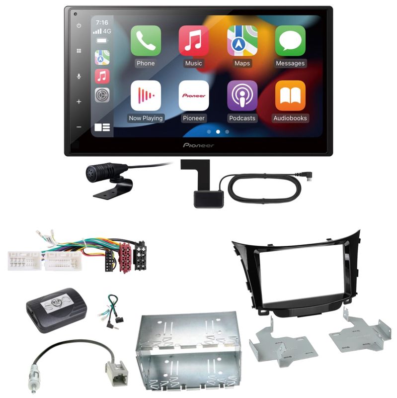 Pioneer SPH-DA360DAB Android Auto CarPlay DAB+ Einbauset für Hyundai i30 GD GDH