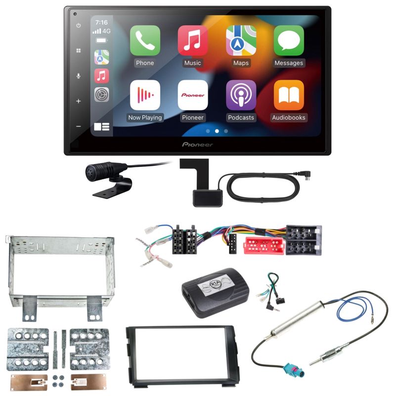 Pioneer SPH-DA360DAB DAB+ Bluetooth USB MP3 CarPlay Einbauset für Kia Cee'd ED