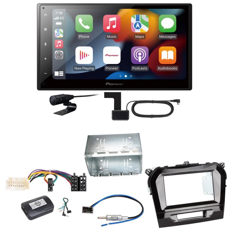 Pioneer SPH-DA360DAB DAB+ Android Auto CarPlay Einbauset für Suzuki Vitara LY