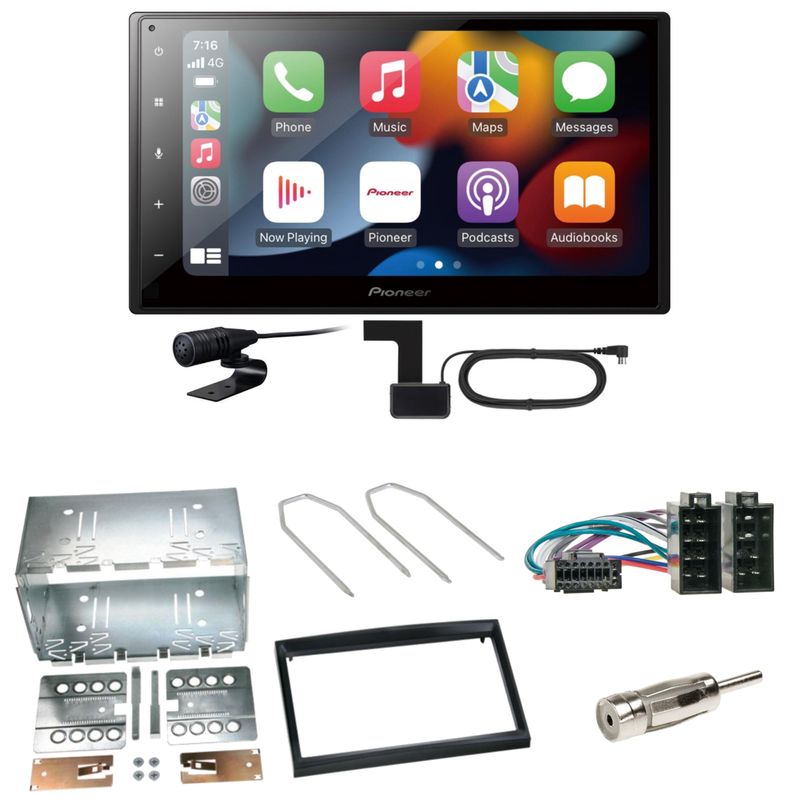 Pioneer SPH-DA360DAB CarPlay Bluetooth Einbauset für Peugeot 307 Citroen C2 C3 Pioneer SPH-DA360DAB CarPlay Bluetooth Einbauset für Peugeot 307 Citroen C2 C3