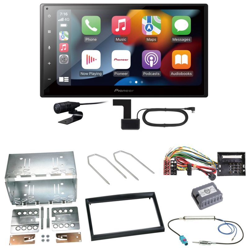 Pioneer SPH-DA360DAB CarPlay Einbauset für Peugeot 207 307 Partner Expert Pioneer SPH-DA360DAB CarPlay Einbauset für Peugeot 207 307 Partner Expert