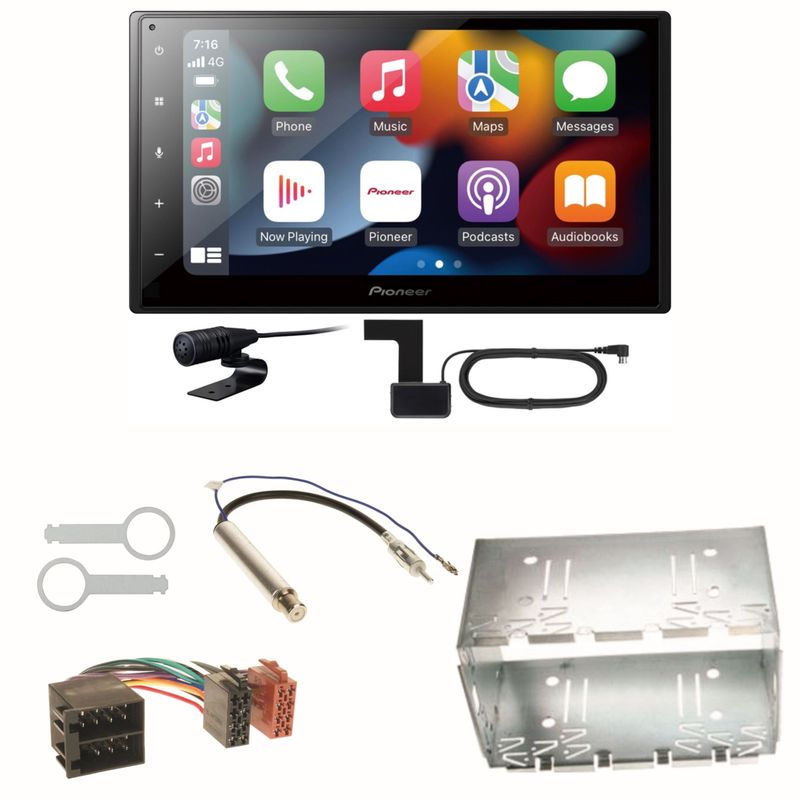 Pioneer SPH-DA360DAB CarPlay USB DAB+ Einbauset für Polo 6N2 9N Bora Ibiza 6L