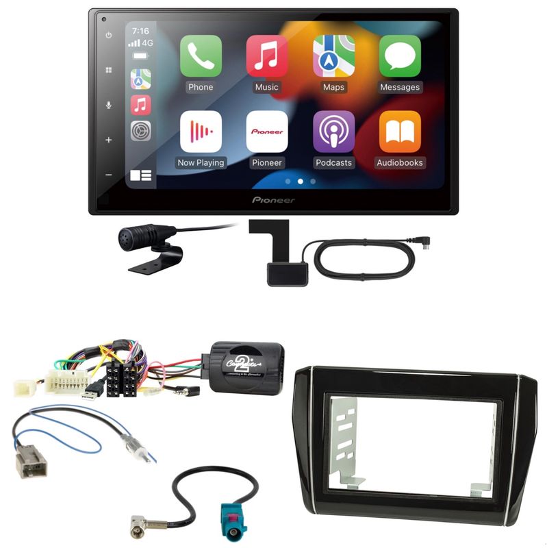 Pioneer SPH-DA360DAB CarPlay Android Auto Einbauset für Suzuki Swift AZ ab 2017