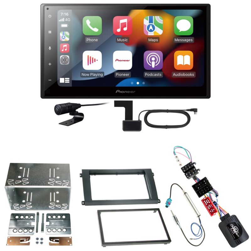 Pioneer SPH-DA360DAB CarPlay Android Auto Einbauset für Porsche Cayenne bis 2006 Pioneer SPH-DA360DAB CarPlay Android Auto Einbauset für Porsche Cayenne bis 2006