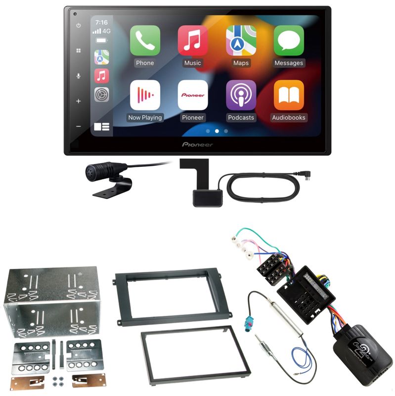 Pioneer SPH-DA360DAB CarPlay Android Auto Einbauset für Porsche Cayenne ab 2007 Pioneer SPH-DA360DAB CarPlay Android Auto Einbauset für Porsche Cayenne ab 2007