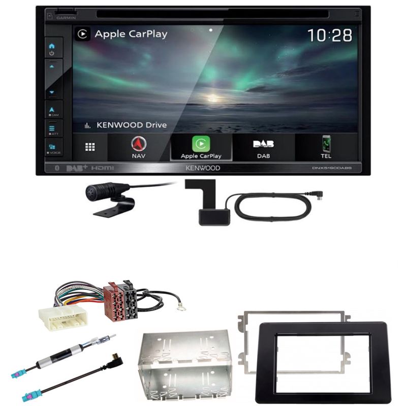 Kenwood DNX-5190DABS CarPlay Android Auto USB Einbauset für Opel Movano ab 2019 Kenwood DNX-5190DABS CarPlay Android Auto USB Einbauset für Opel Movano ab 2019