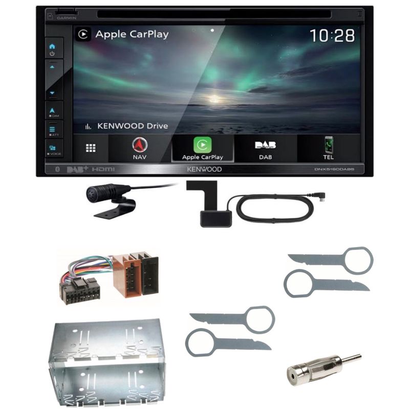 Kenwood DNX-5190DABS CarPlay Android Auto DAB+ Einbauset für Mercedes ML W163 Kenwood DNX-5190DABS CarPlay Android Auto DAB+ Einbauset für Mercedes ML W163