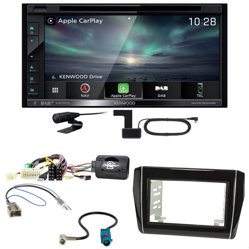Kenwood DNX-5190DABS CarPlay Android Auto Einbauset für Suzuki Swift AZ ab 2017