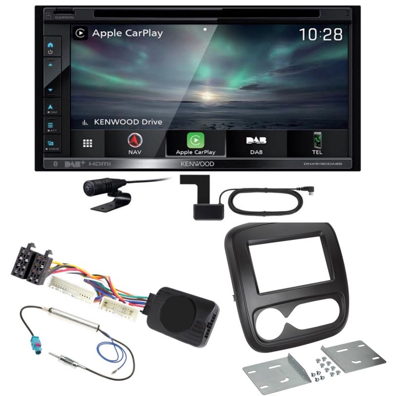 Kenwood DNX-5190DABS CarPlay Android Auto DAB+ USB Einbauset für Opel Vivaro B Kenwood DNX-5190DABS CarPlay Android Auto DAB+ USB Einbauset für Opel Vivaro B