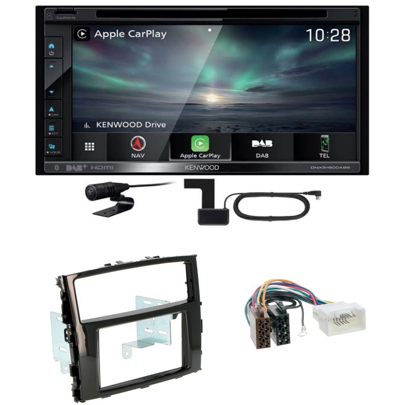 Kenwood DNX-5190DABS Android Auto CD USB Einbauset für Mitsubishi Pajero ab 2015 Kenwood DNX-5190DABS Android Auto CD USB Einbauset für Mitsubishi Pajero ab 2015