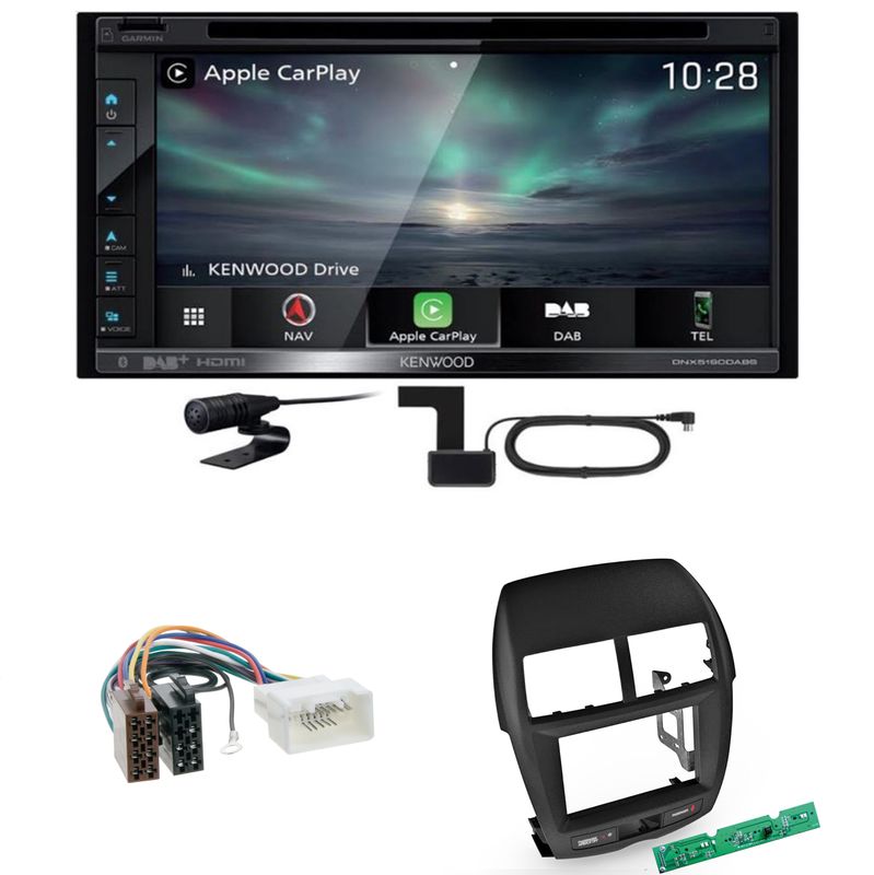 Kenwood DNX-5190DABS CarPlay Android Auto Einbauset für Mitsubishi ASX bis 2014 Kenwood DNX-5190DABS CarPlay Android Auto Einbauset für Mitsubishi ASX bis 2014
