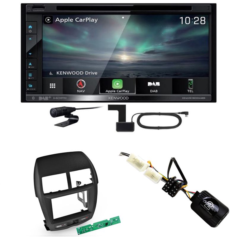 Kenwood DNX-5190DABS CarPlay Android Auto Einbauset für Mitsubishi ASX bis 2014 Kenwood DNX-5190DABS CarPlay Android Auto Einbauset für Mitsubishi ASX bis 2014