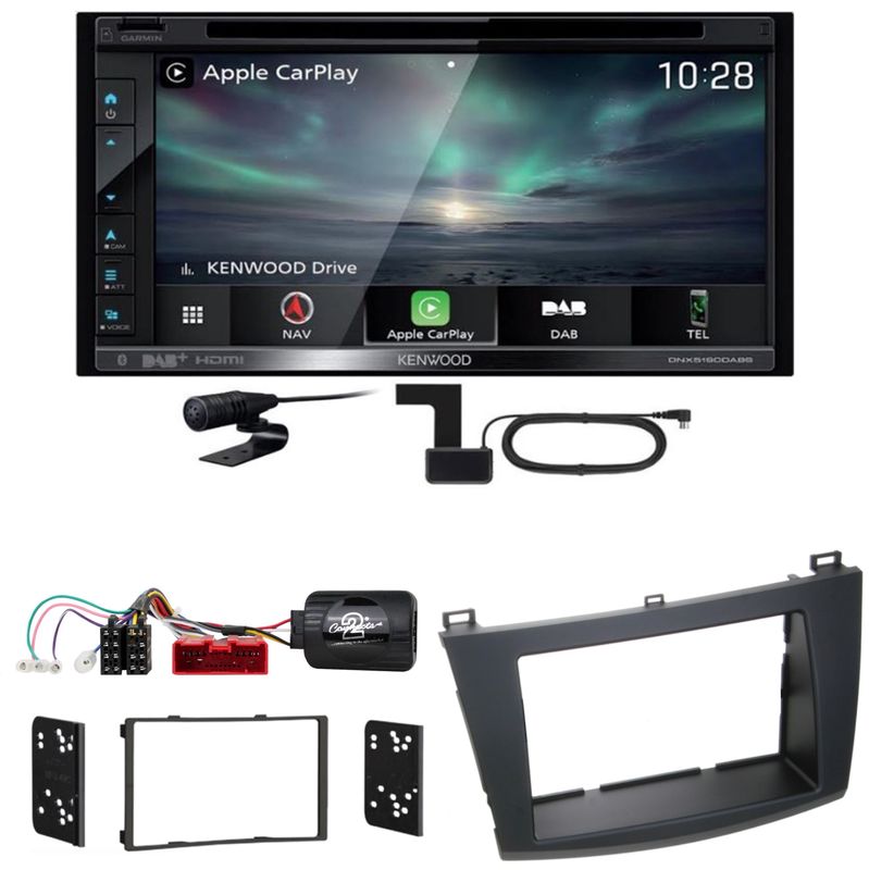 Kenwood DNX-5190DABS CarPlay Android Auto Digitalradio Einbauset für Mazda 3 BL Kenwood DNX-5190DABS CarPlay Android Auto Digitalradio Einbauset für Mazda 3 BL