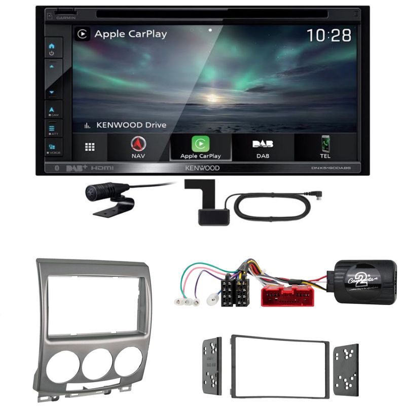 Kenwood DNX-5190DABS CarPlay Android Auto Digitalradio Einbauset für Mazda 5 CR Kenwood DNX-5190DABS CarPlay Android Auto Digitalradio Einbauset für Mazda 5 CR