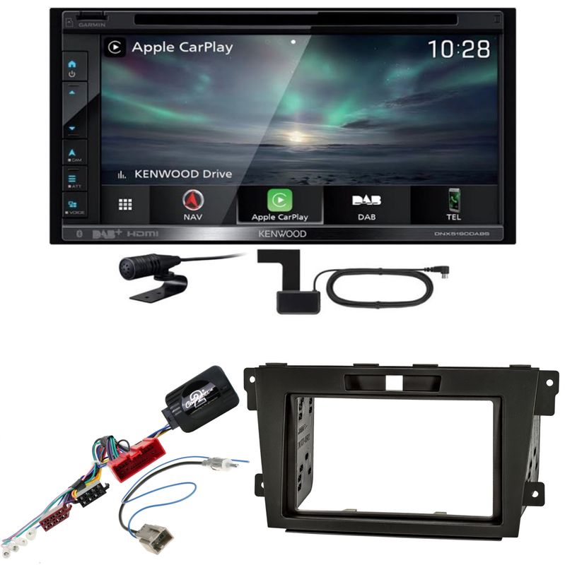Kenwood DNX-5190DABS CarPlay Navigation Android Auto Einbauset für Mazda CX-7 Kenwood DNX-5190DABS CarPlay Navigation Android Auto Einbauset für Mazda CX-7
