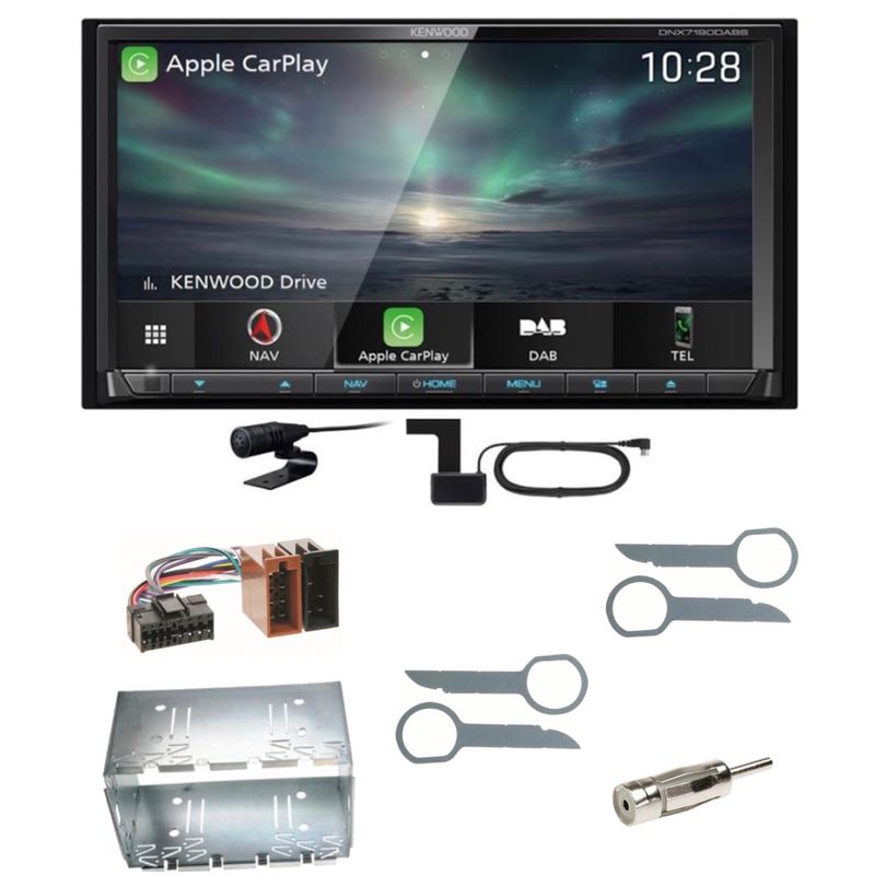 Kenwood DNX-7190DABS CarPlay Android Auto DAB+ Einbauset für Mercedes ML W163 Kenwood DNX-7190DABS CarPlay Android Auto DAB+ Einbauset für Mercedes ML W163