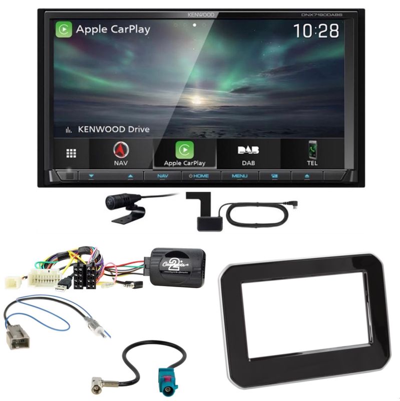 Kenwood DNX-7190DABS CarPlay Navigation Einbauset für Suzuki Ignis MF ab 2017
